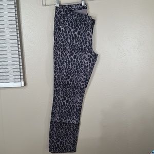 Animal print straight leg
